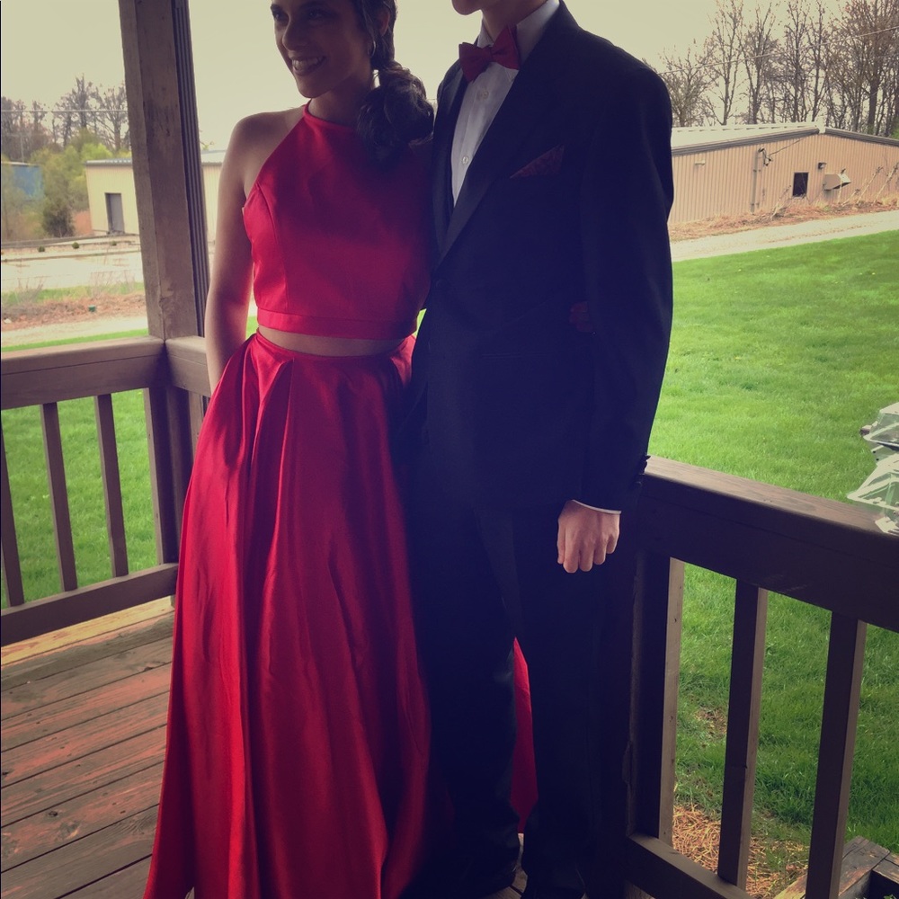 Red two piece Sherri Hill